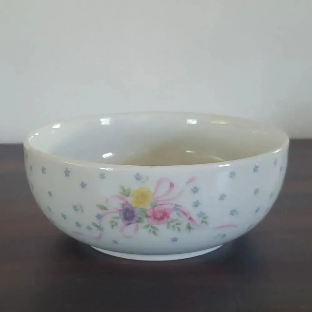Very Pretty Vintage 1993 FTD Floral Ceramic Bowl Dish